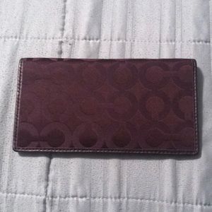 Coach checkbook cover